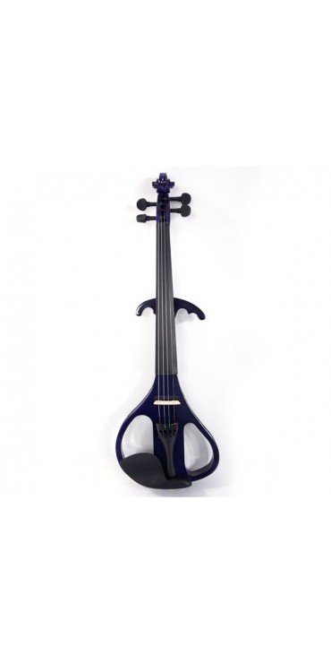 LJ1 4/4" Basswood Electric Violin   Case   Rosin   Head Set   Bow   Connecting Line Purple