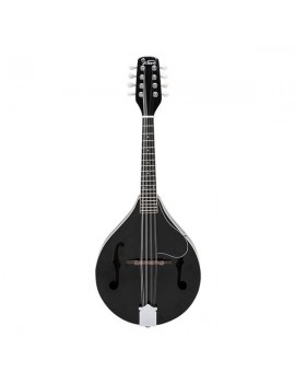[US-W]Glarry A Style 8-String Acoustic Mandolin Flatback Acoustic Mandolin with Pick Guard Black