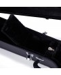Glarry 4-String Microgroove Pattern Leather Wood Banjos Case Black