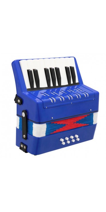 17-Key 8 Bass Kids Accordion Children's Mini Musical Instrument Easy to Learn Music Blue