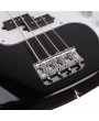 Exquisite Burning Fire Style Electric Bass Guitar Black