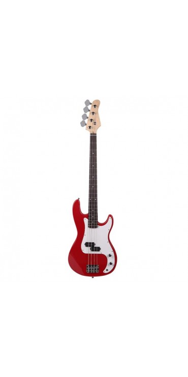 Exquisite Burning Fire Style Electric Bass Guitar Red